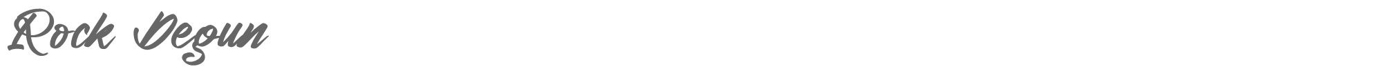 Sample characters Rock Degun Font